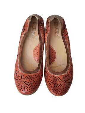 PIKOLINOS Trento Brown Perforated Wedge Shoes Size 7